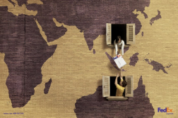 FedEx world map ad