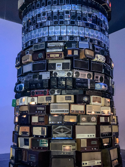 Tower made out of radios